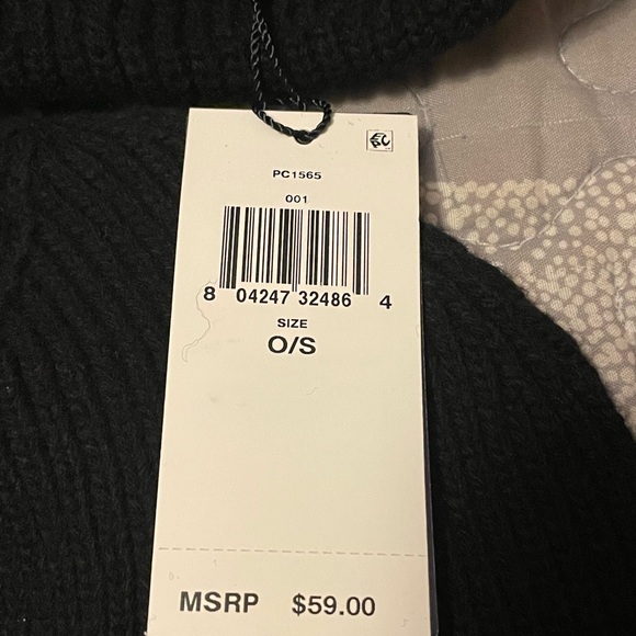 NWT• Polo Ralph Lauren Polo Bear Rib-Knit Beanie. “Polo Black”, One Size - Picture 7 of 8